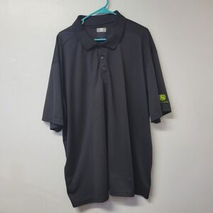 Ahead John Deere Mens XXXL Black Short Sleeve Polo Shirt Instant Classic